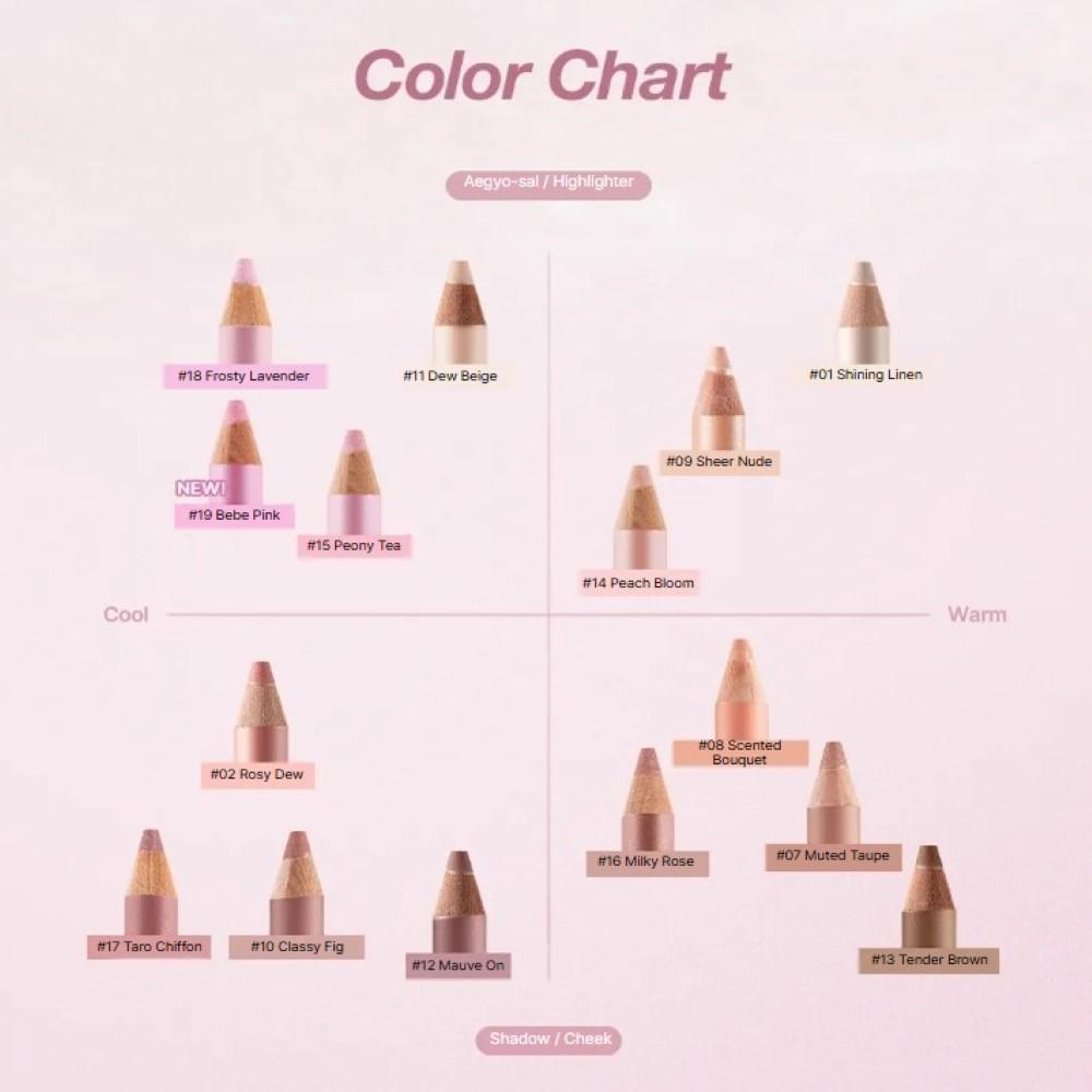 too cool for school Frottage Pencil highlighter & shadow & cheek