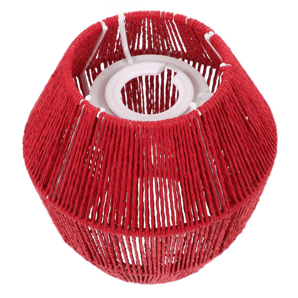 Paper Rope Lampshade Metal Material Woven Design Ceiling Light Cover for Bedroom Dining Area Cafe Bar Home Decoration