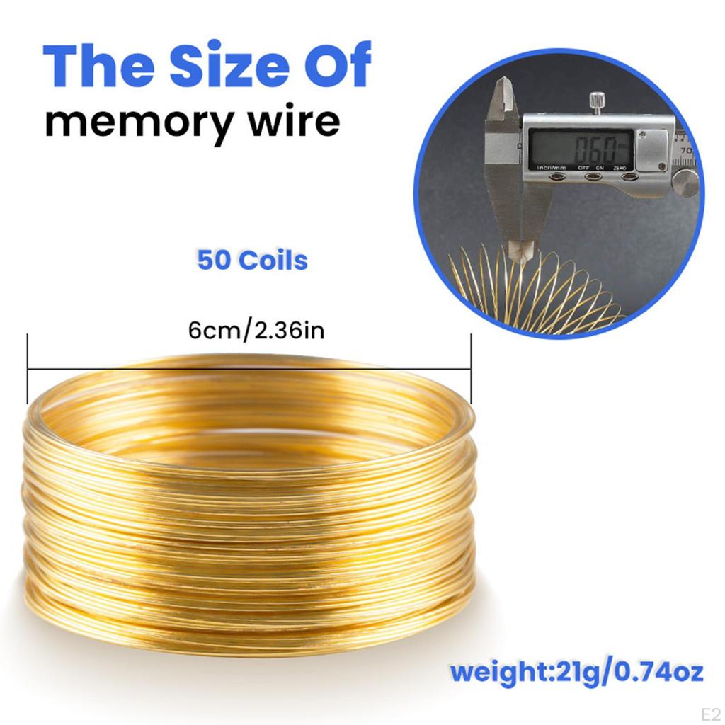 50 Boucles Jewelry DIY WIPS GIFTS Memory Pearl Steel Wire for Bracelet Ear Book