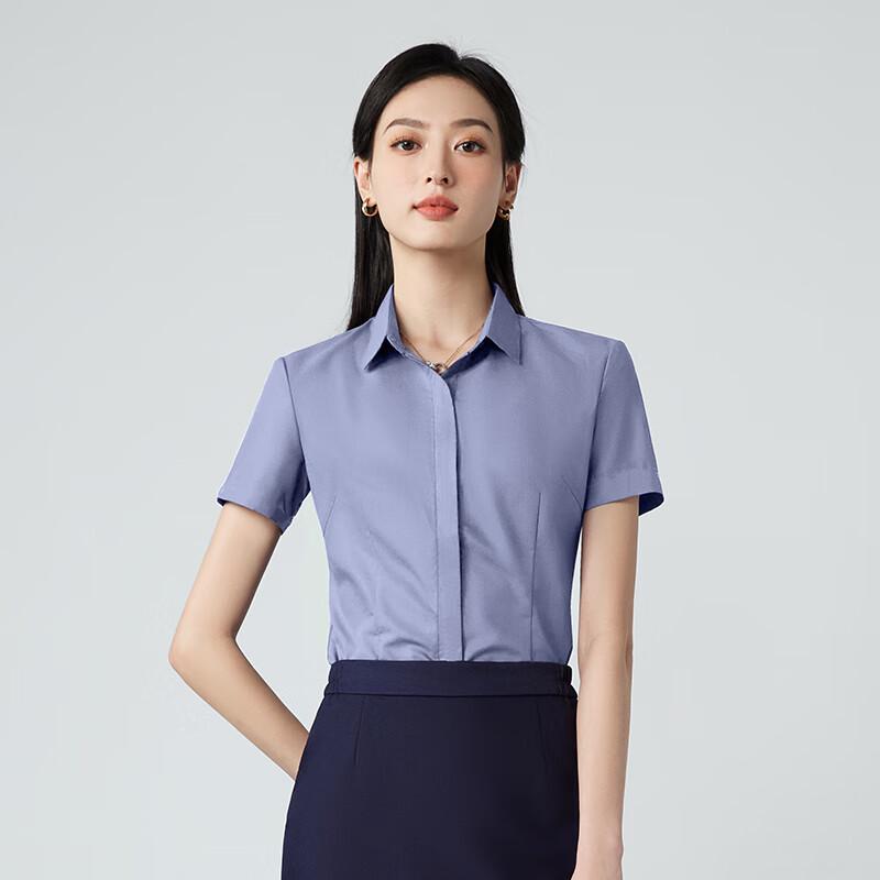 Trojeman Women s Short Sleeve Professional Blouse 4XL