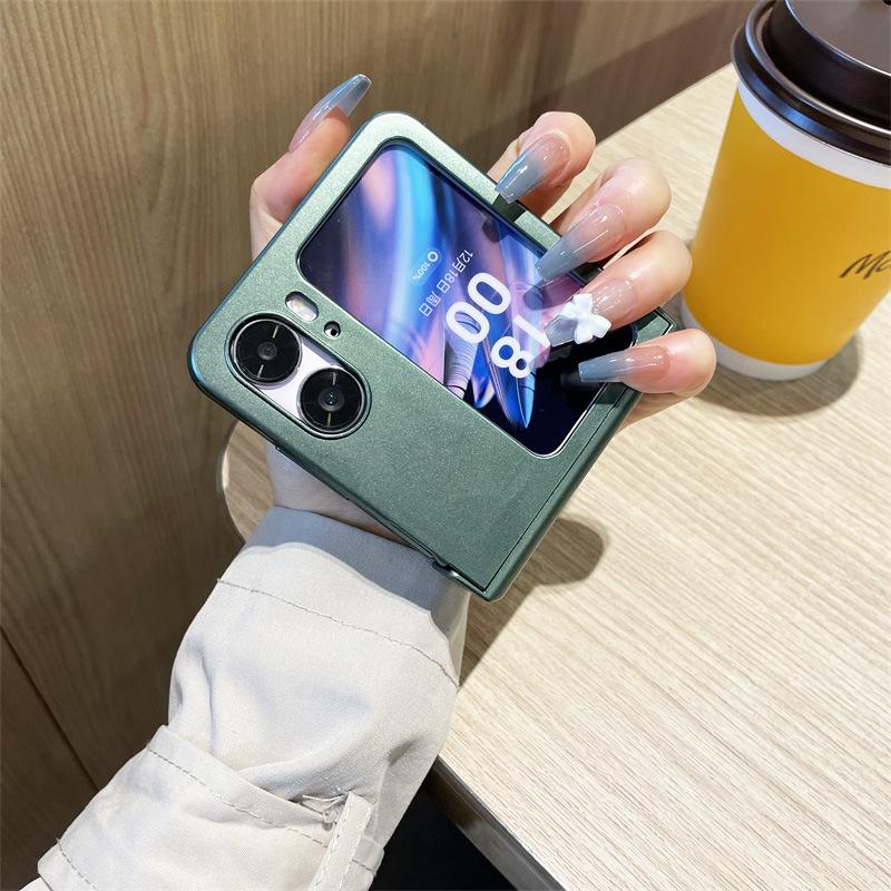 

Подходит для чехла телефона OppoFindN2Flip с матовым покрытием. Сумка N2flip Simple Folding Full Bag является противоударной для женщин OPPO Find N2 Flip