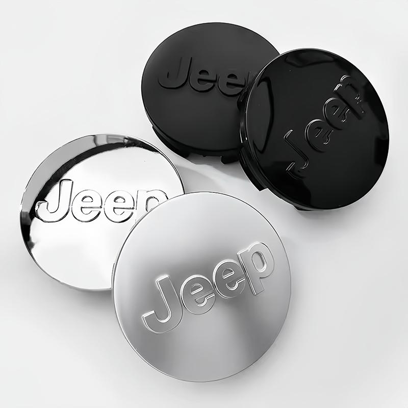 4Pcs 55mm 56mm Car Wheel Center Cover Sticker Hub Cap Decoration For Jeep Wrangler Grand Cherokee Avenger Compass Wagoneer XJ JL AKU1