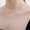 Shijiabei Bead Broken Silver Necklace New Popular Plain Chain Delicate Neck Chain Collarbone Chain
