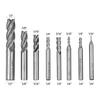 8pcs Solid Milling End Cutter Drill Bits 1 16 1 2 4 Flute High Speed Steel End Mill Set HSS Slot Tool Set HSS CNC