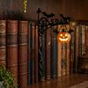 Creative Reading Corner Gift Halloween Library Lantern, Gothic Decorative Bookshelf Lamp, Vintage LED Style Accent Book Nook Light for Bookworms, Home