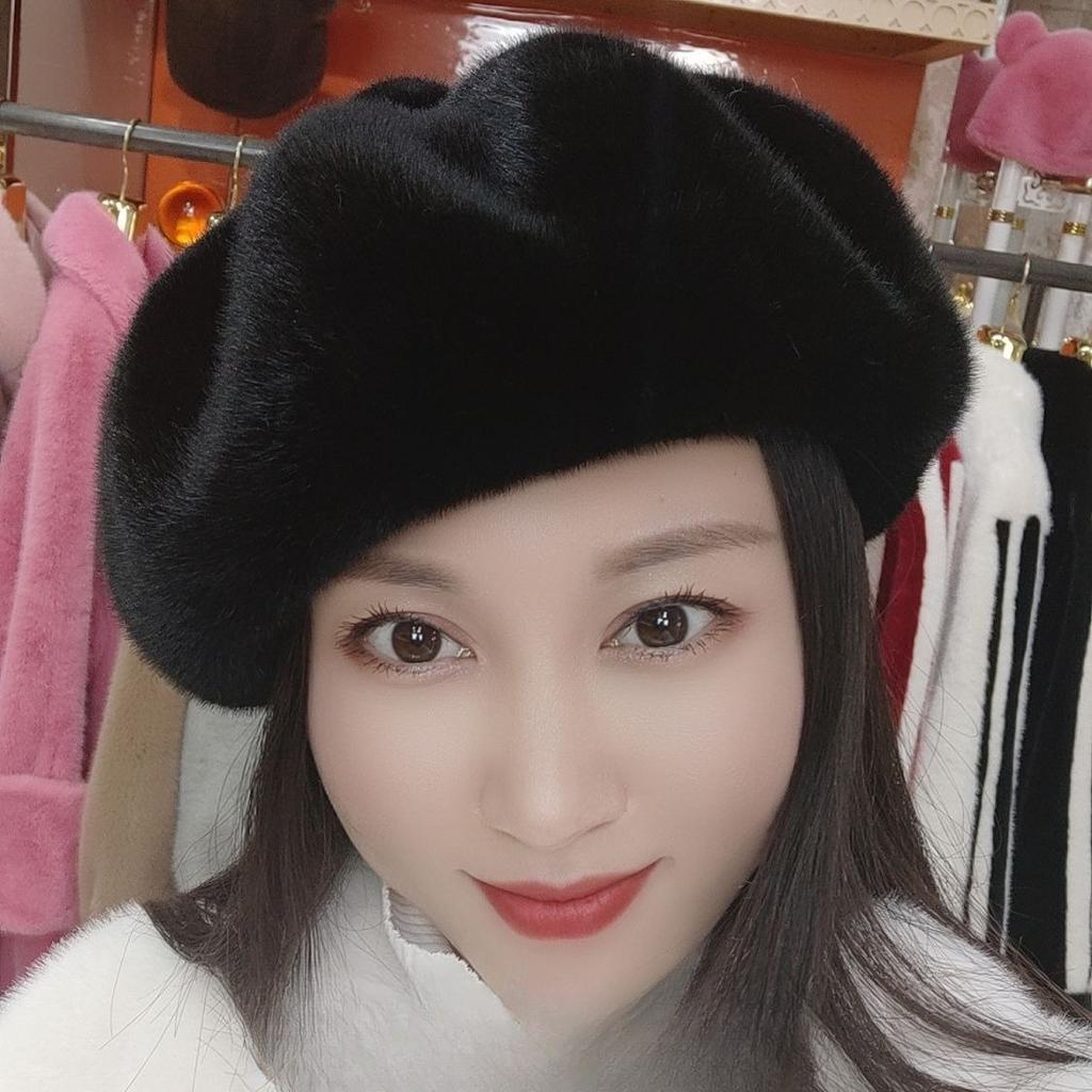 Ladies Warm Hat Foreign Style Fashion Beret Octagonal Pumpkin Hat Spring and Autumn Ladies Warm Hat