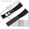 Juntan FKM Rubber Watch Band for Men and 20mm and Classic Rolex Style with Folding Clasp Women, 22mm,