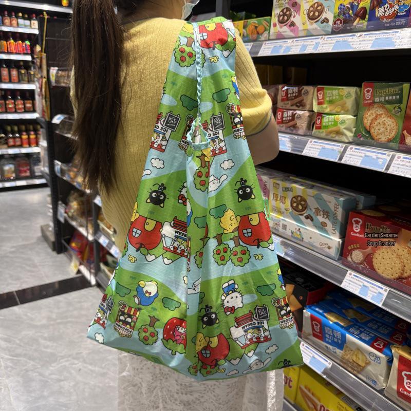 In-stock Eco-friendly Korean Kitty Cartoon Large Capacity Tote Shoulder Bag