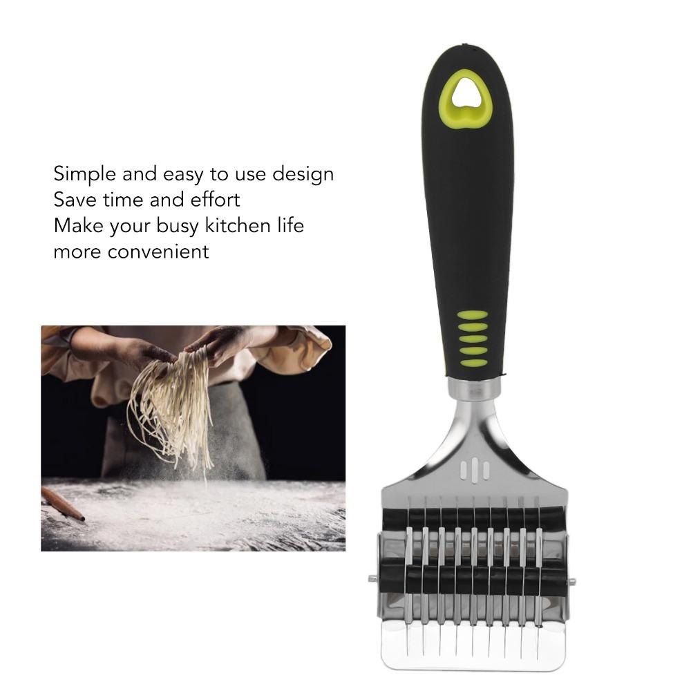Edelstahl Nudelholz Teigroller Schneider Ergonomischer Griff Nudelmaschine Nudelschneider Küche Kochen