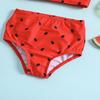 Kleinkind Kinder Baby Mädchen Mode Niedlichen Wassermelonen Druck Rüschen Bikini Badeanzug