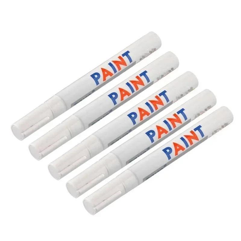 

12 шт./набор Белый Водонепроницаемый Резиновый Перманентный Маркер для Рисования Принадлежности Ручка Шина Автомобиля Протектор Экологичная Покраска Шин Пишущие Ручки 12 Pcs