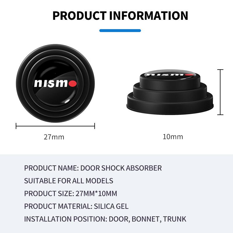 New Car Door Shock Stickers Absorber Soundproof Buffer Pier pad For Nismo Nissan Tiida Teana Skyline Juke X-trail Almera Qashqai