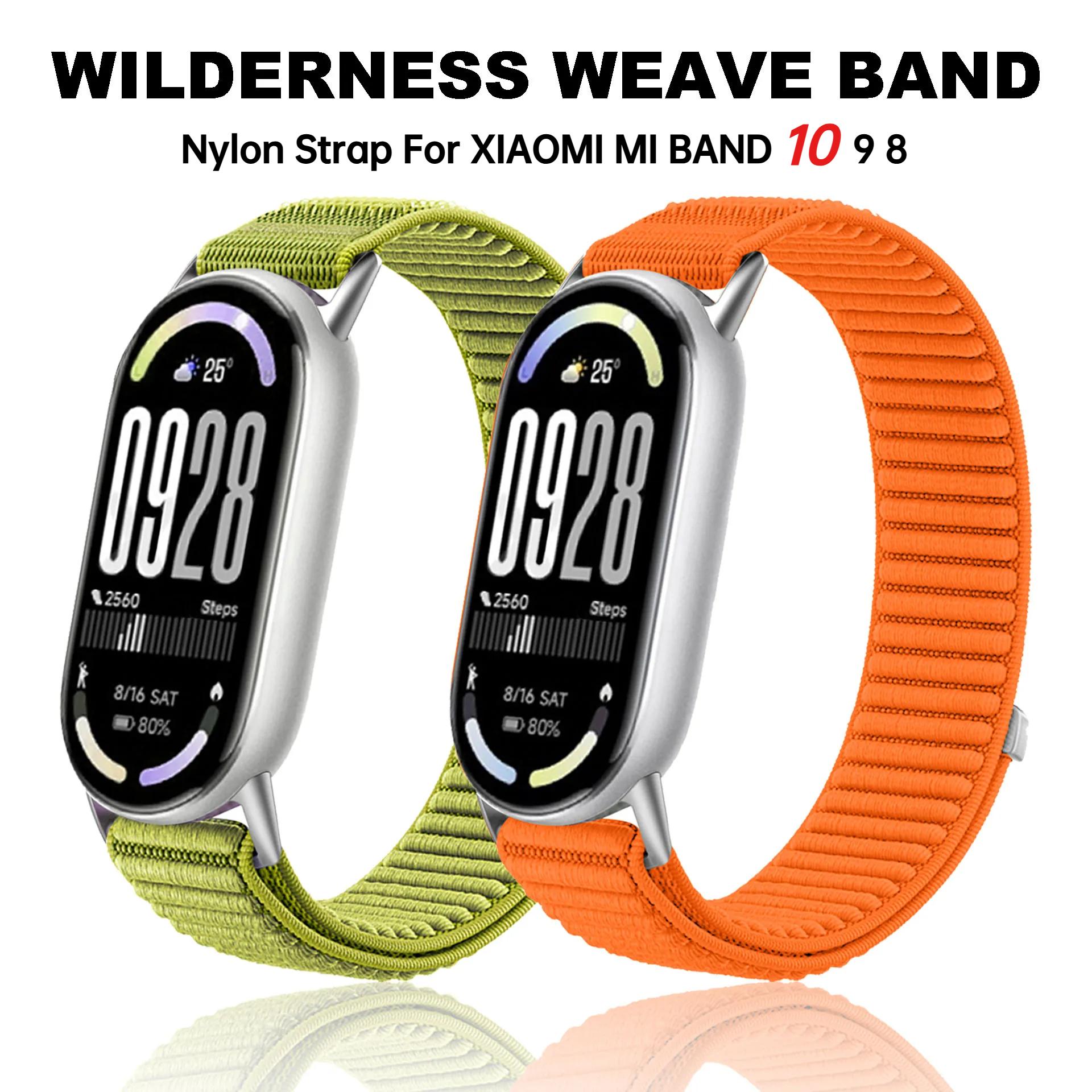 

Nylon Strap for Mi Band 10 9 8 Strap Smart Watch Band for Xiaomi Smart Band 8 Strap Miband 8 9 Correa Replacement Accessories Mi Smart Band 8/8NFC чорний