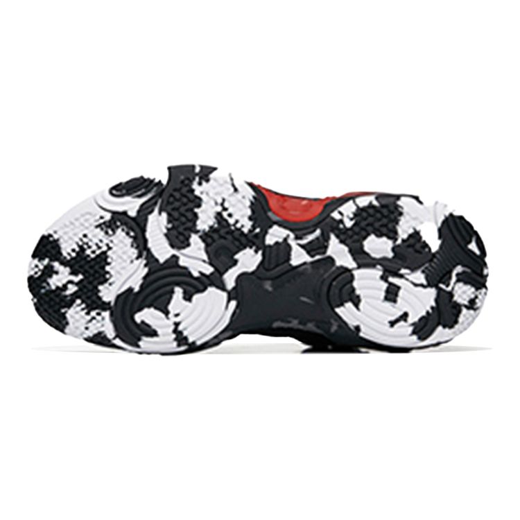 Anta Youth Childrens Alien 2 Comfortable Mid-Top Basketball Shoes Kids Basketball Shoes Black Red 312231115-2