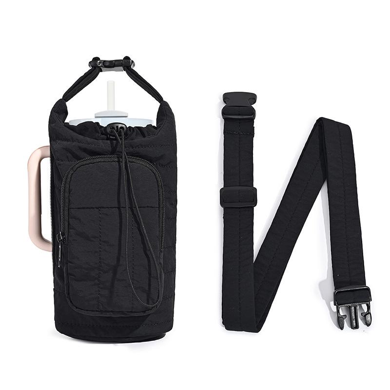 Quilted Crossbody Thermos and Water Bottle Sleeve