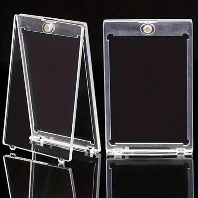 1-10 Pièces Étui Rigide Transparent en Acrylique Manches Briques Transparentes Pour Carte Photo de Jeu Idole Étui de Protection Cadre Support d'Affichage Kit