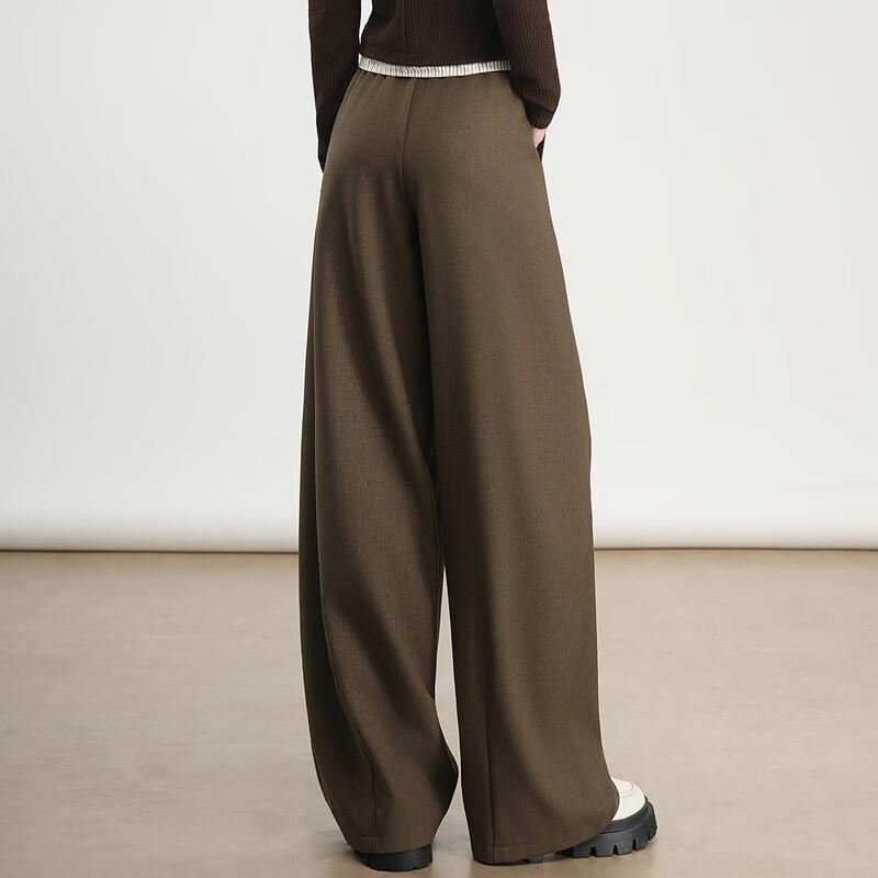 Bailuyu Women's Retro Straight-Leg Commuter Pants