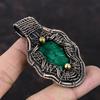 Faceted Zambian Emerald Pendant Copper Wire Wrapped Pendant Handmade Designer Pendant Gemstone Copper Jewelry Gift For Women Emerald Jewelry