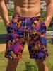 New Men Beach Pants Horror Skull 3D Printed Men's Shorts Summer Casual Quick-drying Trunks Men's Clothing Hawaiian Trendy Shorts
