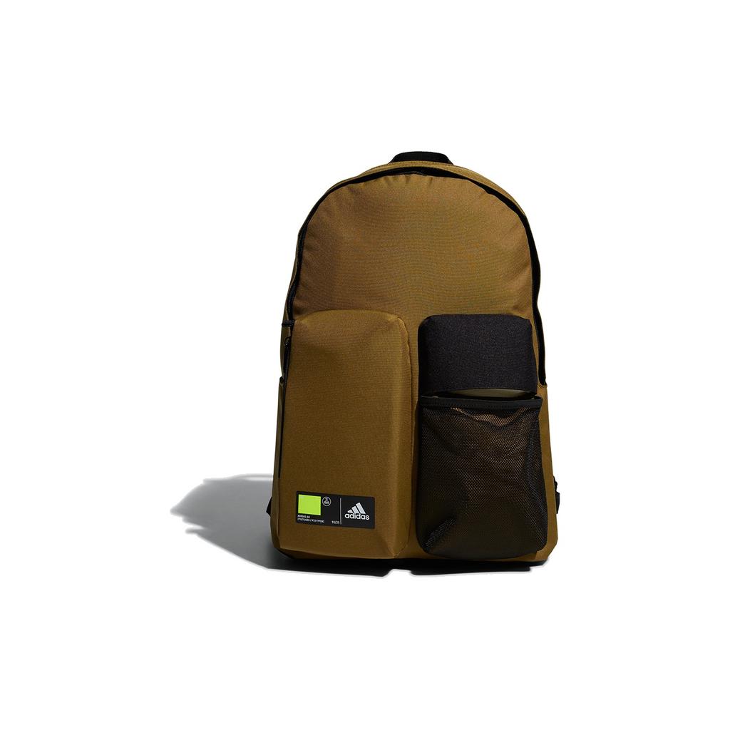 Adidas Cl 3D Pockets Sports Polyester Backpack Unisex Backpack Brown GN9876