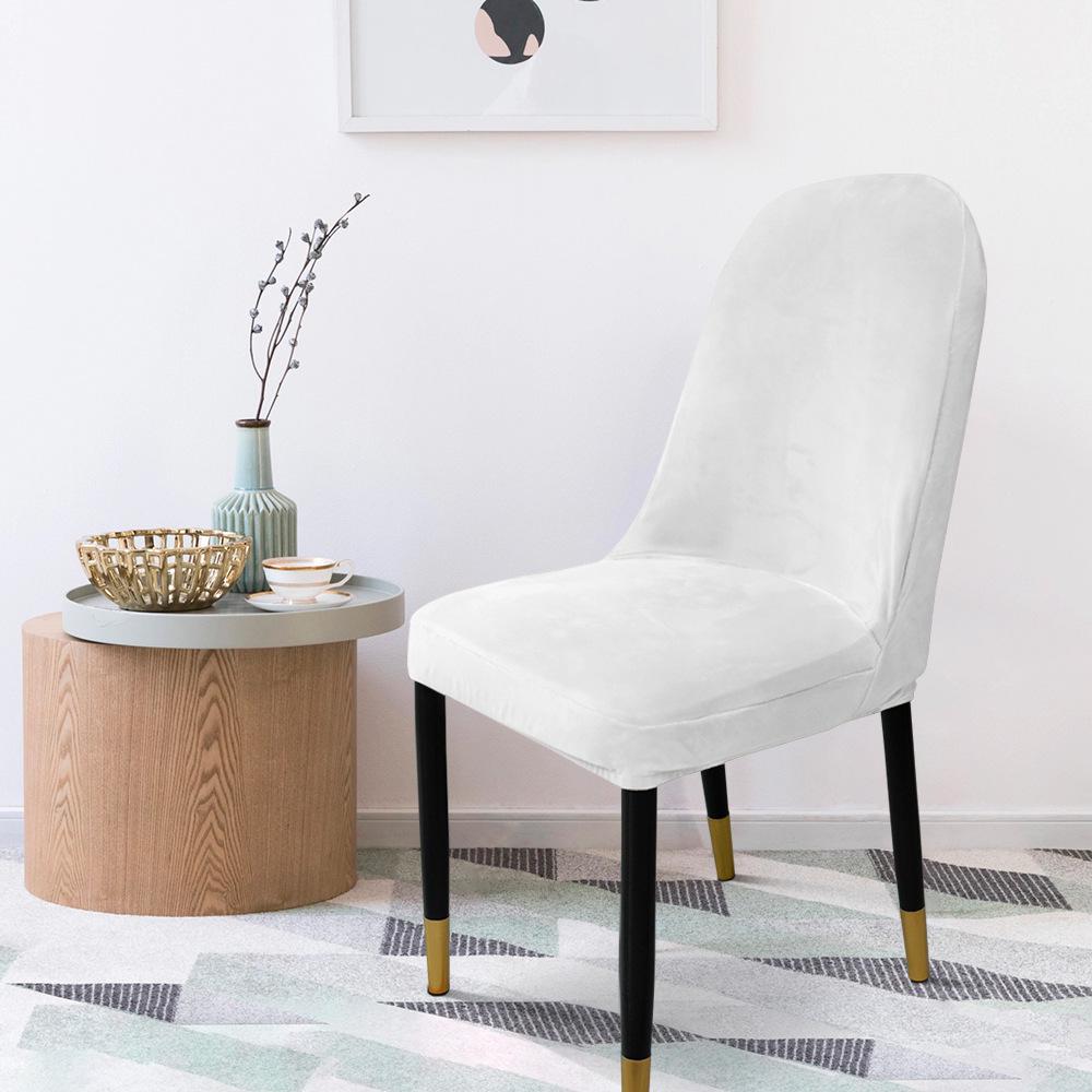 Universeller elastischer Esszimmerstuhlbezug aus Silberfuchs-Fleece