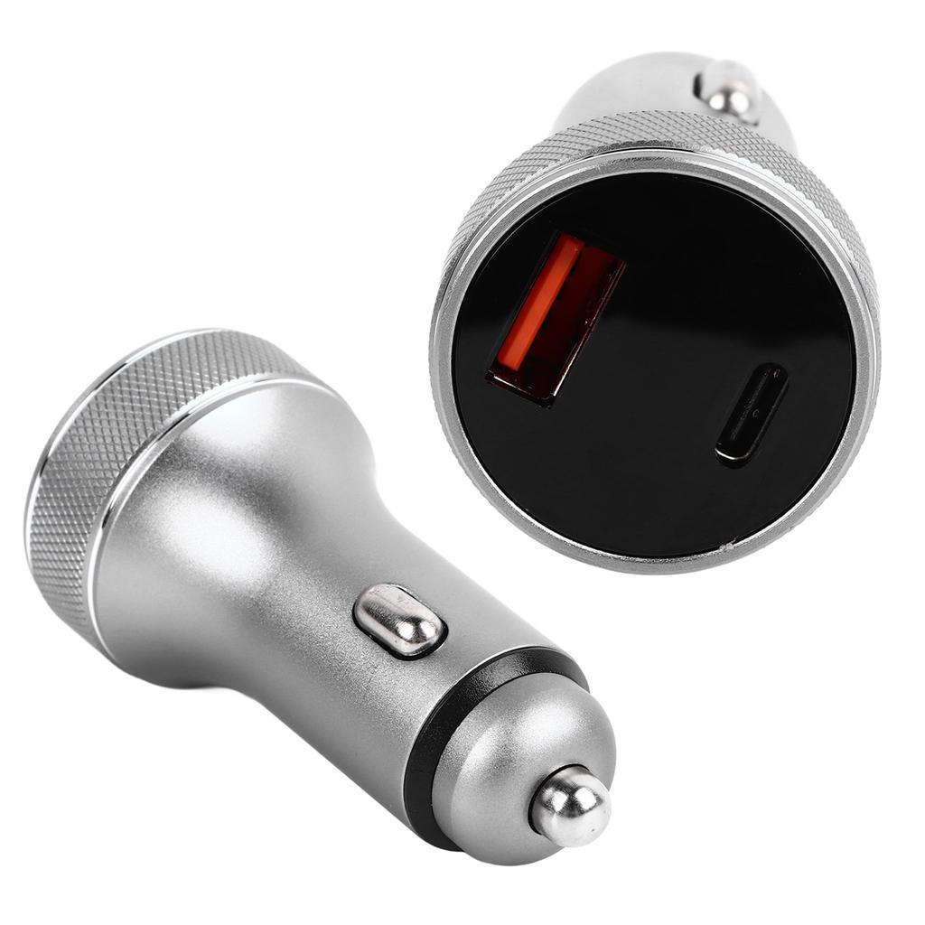 Car Charger Metal Digital Display Short Circuit Protection Fast Charging Cigar Lighter for Vehicle