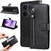 For Oppo Reno14 Pro 5G (China)/Oppo Reno13 Pro 5G/Oppo Reno14 Pro 5G (Global) PU Leather Cases with Zipper Pocket Wallet Phone Cover Stand