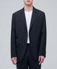 Wool Blend Relaxed Basic Blazer [Navy]
