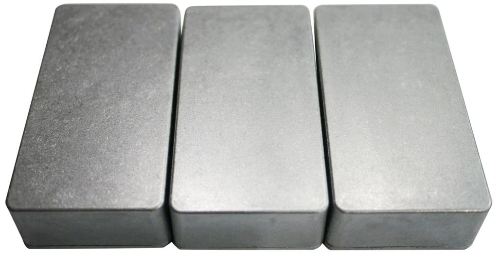 Effector homemade aluminum case HAMMOND1590B type unpainted 3 pieces die-cast VGS-AEC90B-NCx3p