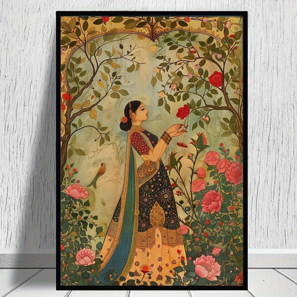 Vintage Art Nouveau Woman Tin Sign Retro Metal Panel Home Bar Cafe Decor