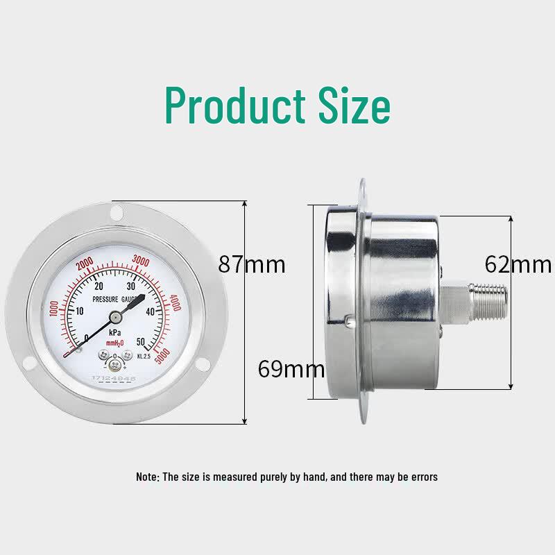 Huishida YE60ZT Stainless Steel Diaphragm Micro Pressure Gauge