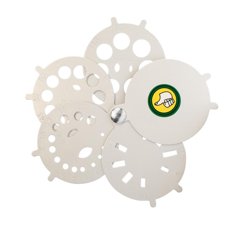 Sturdy Stainless Steel Fan Gauge for Gemologists and Jewelers Measuring Diamonds and Gemstones with Performances