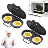 Apartment Kitchen Egg Steamer Container for Microwave Use, Two-Section Plastic Egg Poacher for Fast Breakfast Cooking