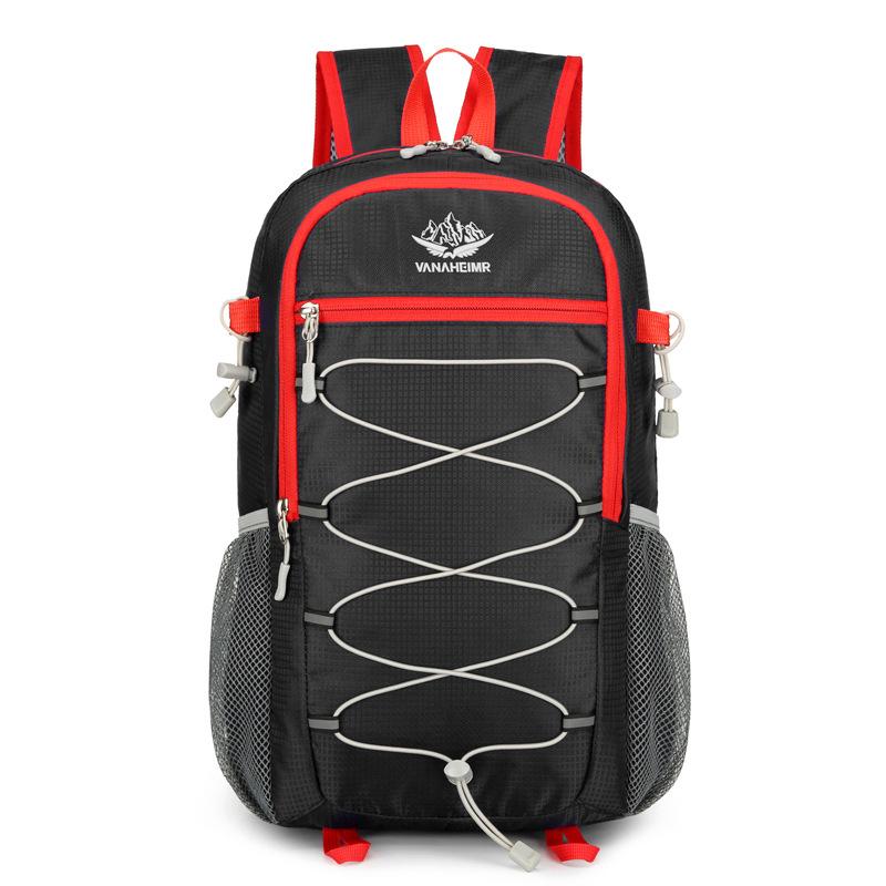 

New lightweight folding backpack, scratch-resistant and wear-resistant outdoor leisure large-capacity schoolbag, portable backpack. Below 20L чёрный