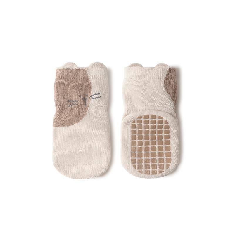 0-5 Years Old Baby Walking Socks Loose Mouth Mid Slevees Cotton Socks Boneless Babies Glue Dots Non Slip Children's Floor Socks