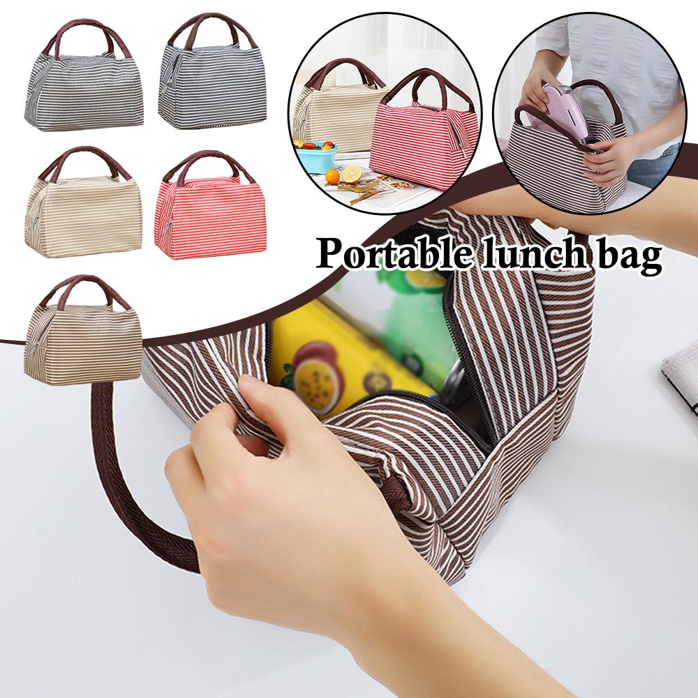 Lunch Bag Handle Insulation Cooler Bag For Women Kid Lunch Box Picnic Travel Portable Food Storage Breakfast Thermal Food Bag