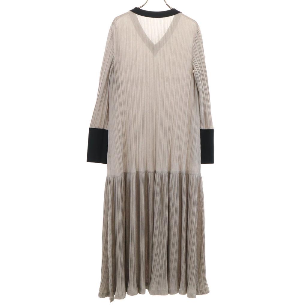 ADORE made in Japan Long sleeve Pleated one piece 38 gray Women Used