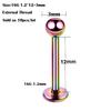 10Pcs/20Pcs/50Pcs G23 Titanium Labret Piercing Internal & External Design Lip Piercing Labret Stud Cartilage Helix Piercing