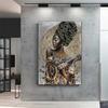 Africane Girl Africa Art Painted Canvas Painting Abstract Beautiful African Woman Wall Art Posters and Prints Living Room Decor