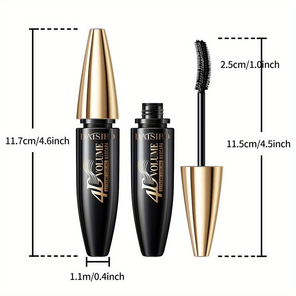 Schwarze Mascara. Natürliche und langanhaltende wasserfeste Mascara, schlank und wischfest, 4D-Augenschwarz