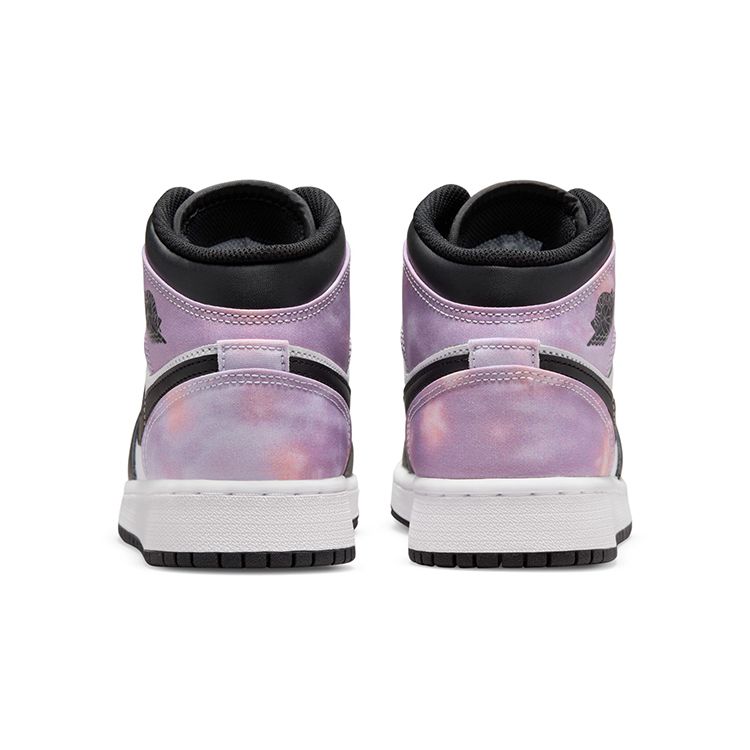 Air Jordan 1 Mid SE GS Zen Master Kids Sneakers White Black Amethyst-Wave DM6216-001