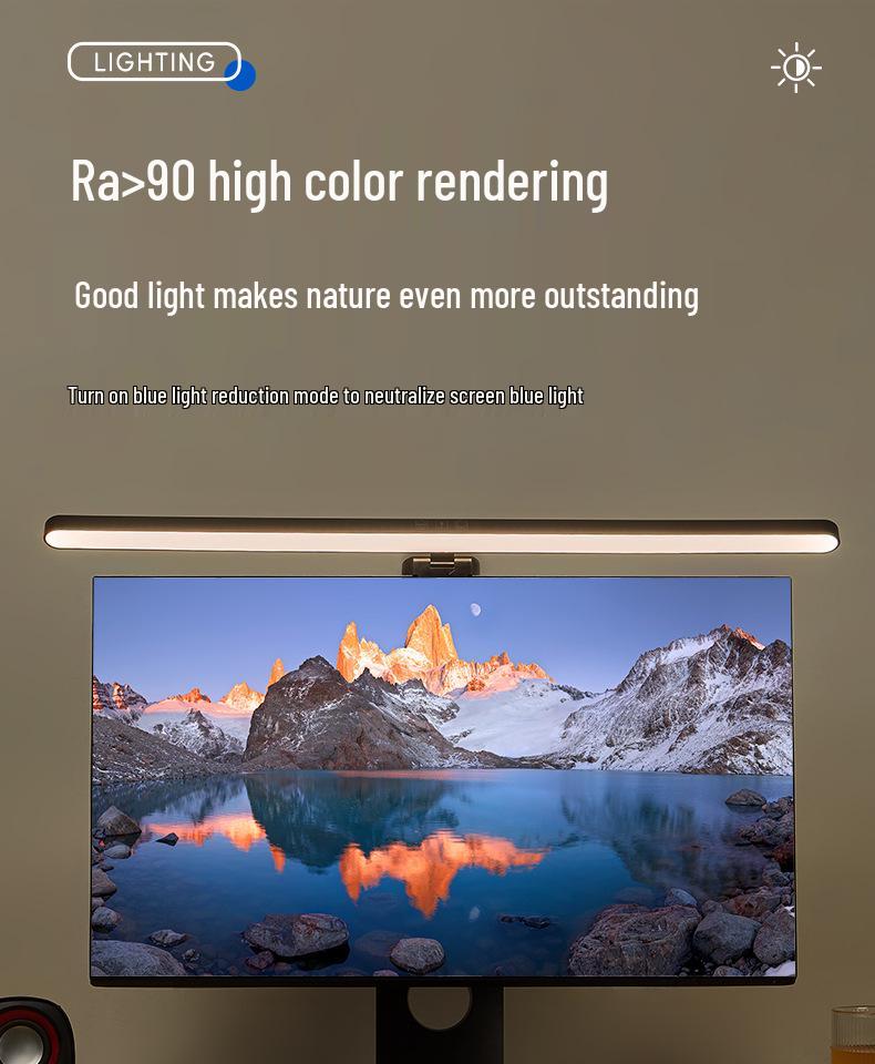 Anti-Blaulicht LED Schreibtisch- und Monitorlampe mit asymmetrischem Augenschutz und zeitgesteuerter Dimmfunktion