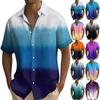 Pánská letní nová košile s krátkým rukávem s volným potiskem Cardigan Beach Shirt