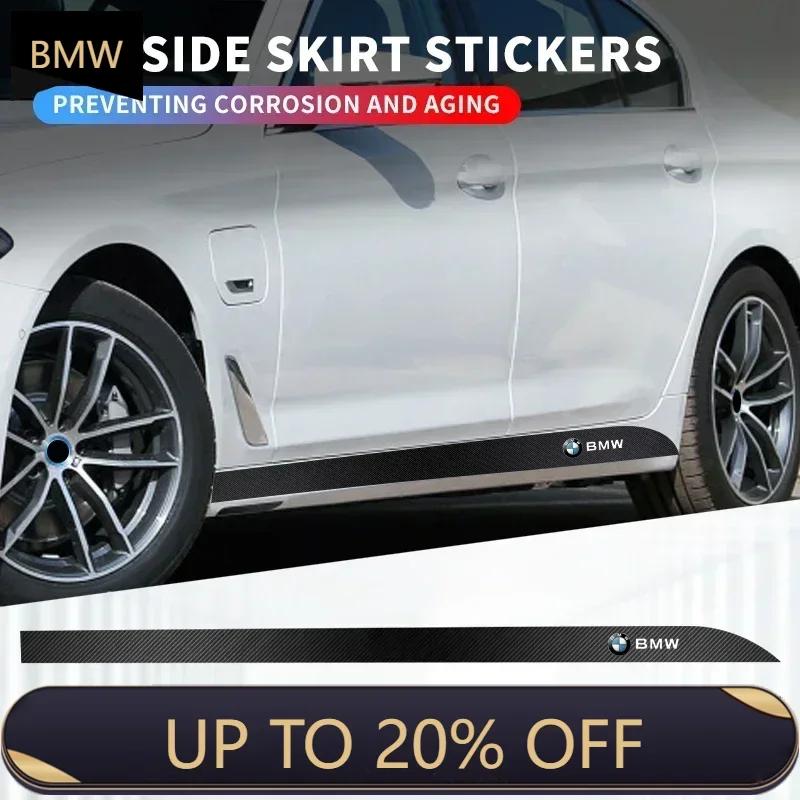 För BMW 2 st Bil Sidokjol Tröskel Kolfiber Karosskydd Dekaler För BMW M M3 M5 M6 X3 E46 E90 E39 F10 F20 F30 G20 E60 E36 E