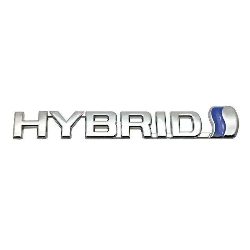 Metal HYBRID Car Front Grille Emblem Auto Body Trunk Badge Decal for  LandCruiser Yaris Camry Vios Corolla 4runner