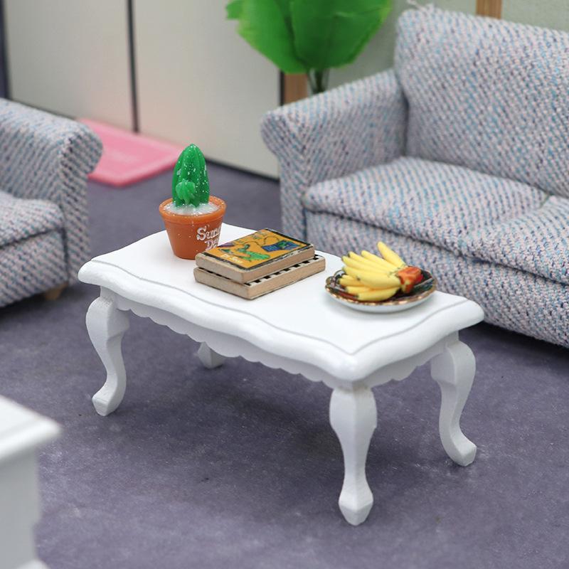 1:12 Scale Mini Dollhouse Coffee Table - Photography Scene Prop and Furniture Accessory