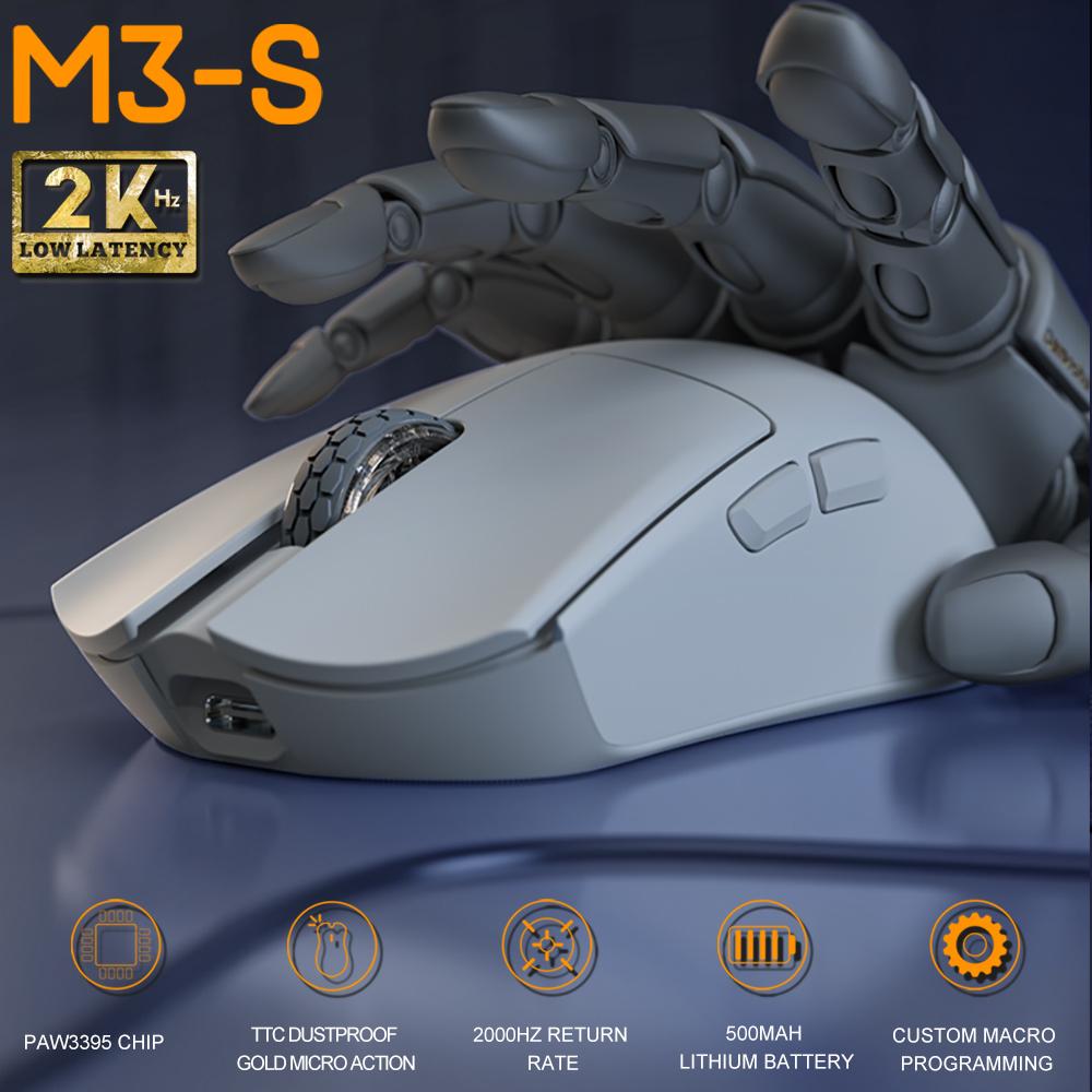 Darmoshark leve m3s receptor duplo 3395 motospeed modo triplo mouse para jogos ttc ouro micro movimento 500mha