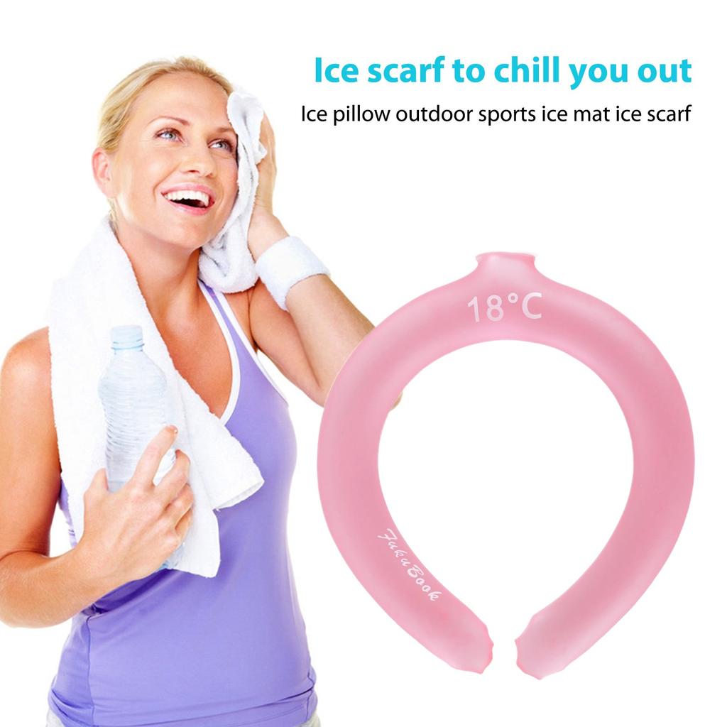 I-cy  Neck Tube Cool Neck Band Reusable Summer Outdoor Sports Running Cold Collar Ice Cushion Chill Massage 150ML