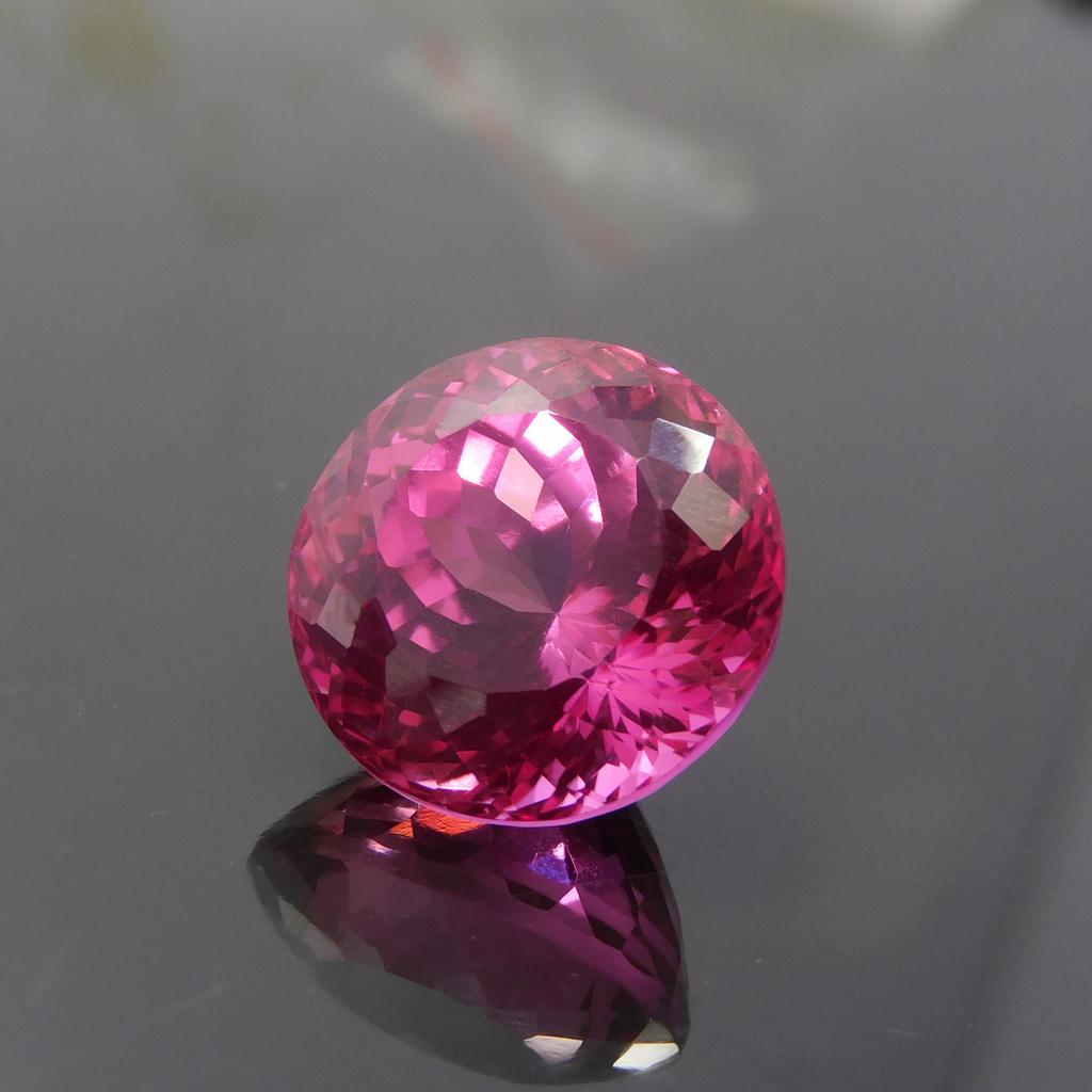 Natural Pink Sapphire Loose Gemstone Round Cut 23.10 ct Real September Birthstone for Jewelry Making