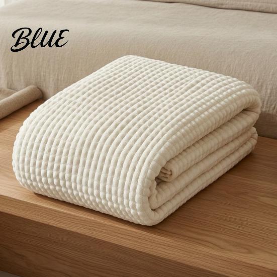 Thermal Insulation Blanket for Autumn Waffle Textured Fleece Throw Blanket Solid Color Milk Flannel Grid Cut Texture Sofa Plush Soft Warm Cozy Couch